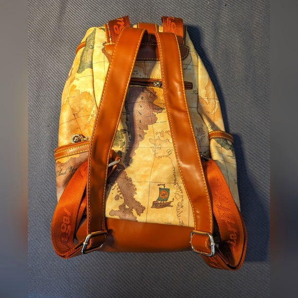 World map vintage small backpack - Picture 4 of 4